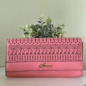 EUC Guess Lazer Cut Detailed Clutch